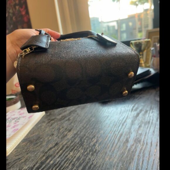 COACH ANDREA MINI CARRYALL IN SIGNATURE CANVAS - Picture 3 of 5